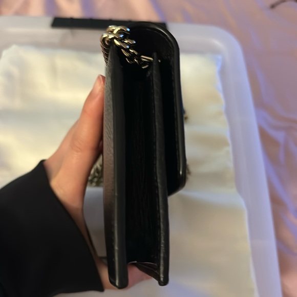 Gucci Interlocking Wallet on Chain Pebbled Leather Bag - Picture 5 of 9